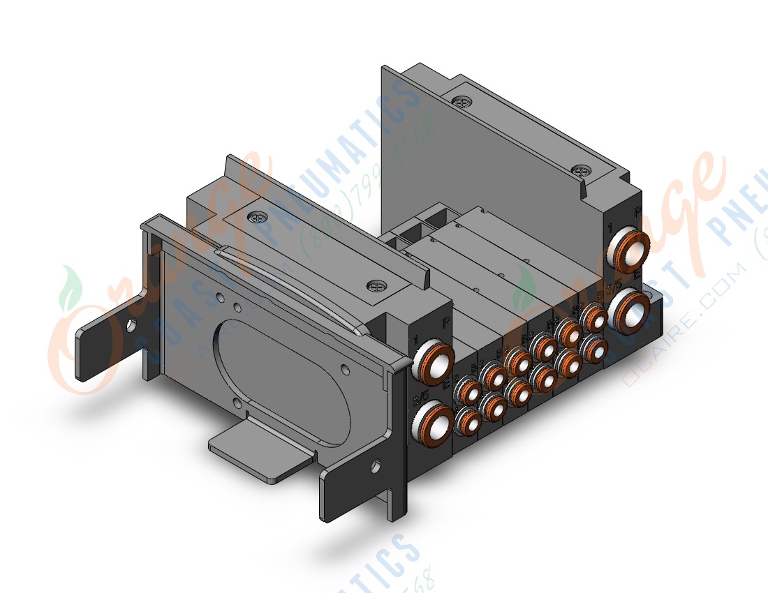 SMC SS5Y3-10S60-06B-N3 ss5y3 6 sta manifold base, 4/5 PORT SOLENOID VALVE