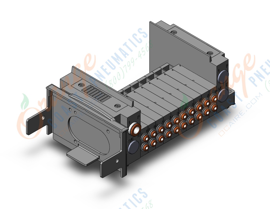 SMC SS5Y3-10S60-10E-N1D0 ss5y3 10 sta manifold base, 4/5 PORT SOLENOID VALVE