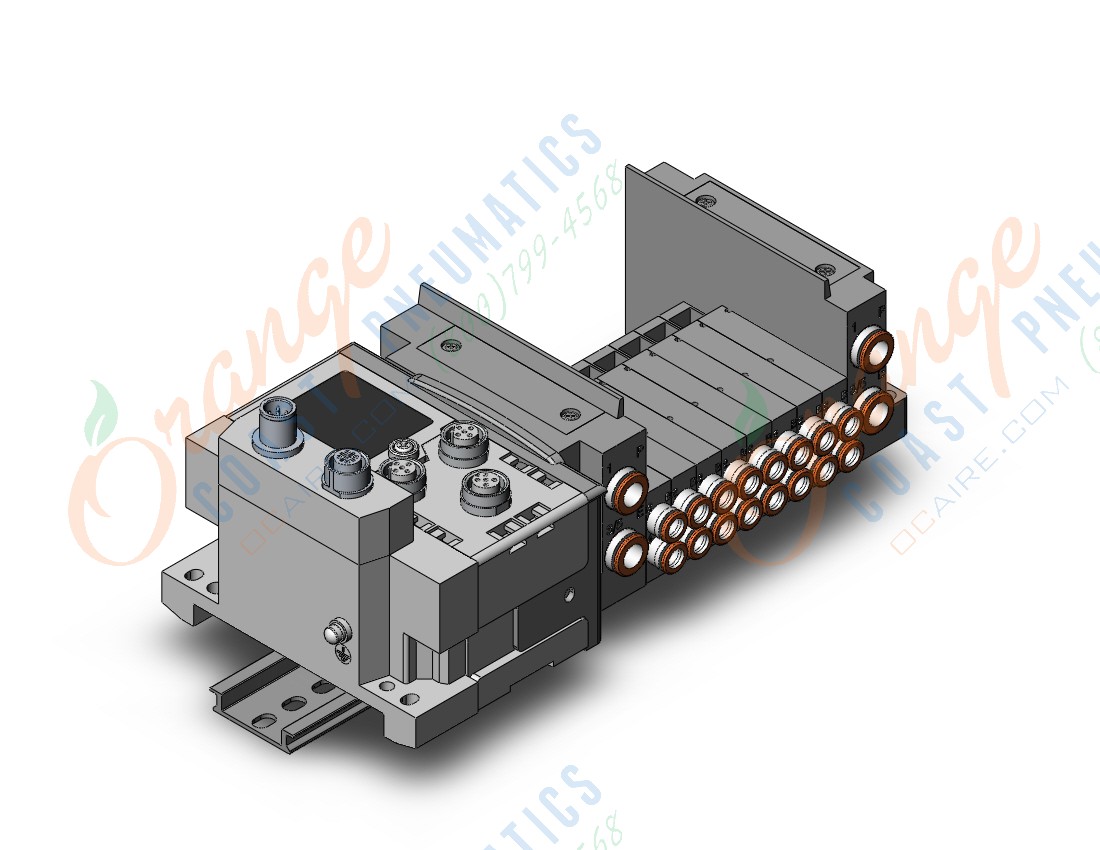 SMC SS5Y3-10S6EA4-08B-N7A ss5y3 8 sta manifold base, 4/5 PORT SOLENOID VALVE