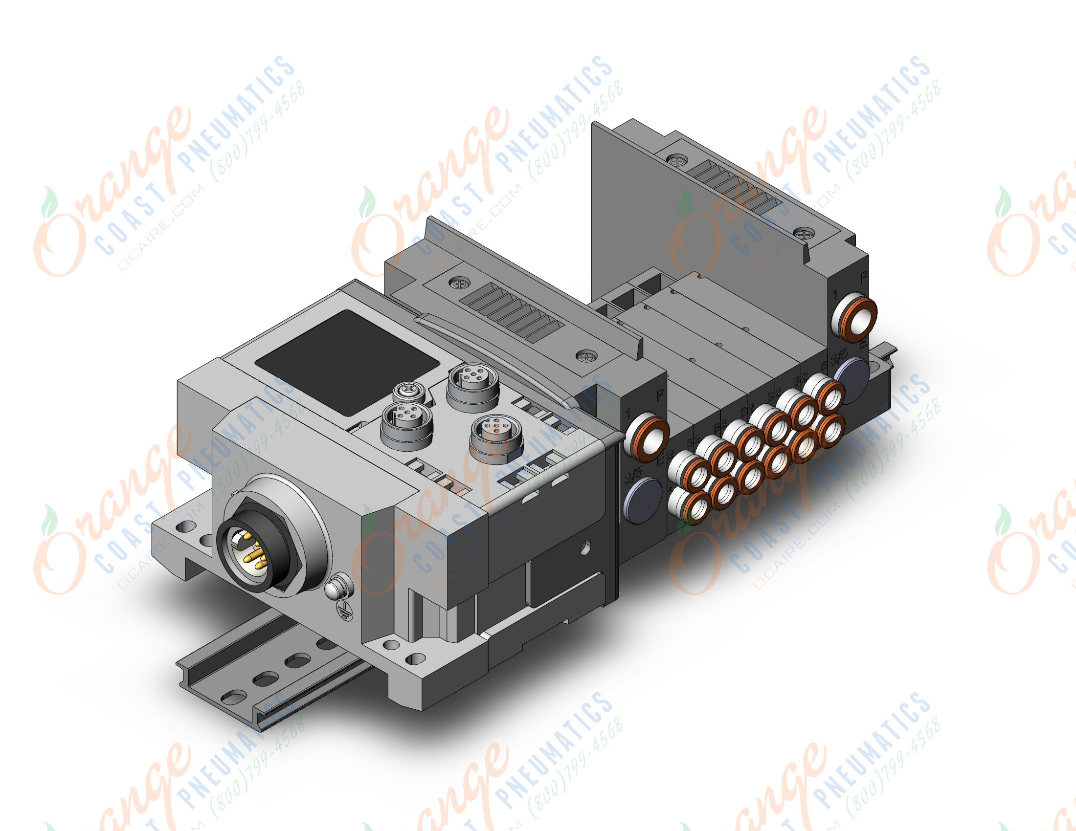 SMC SS5Y3-10S6EA5-06F-N7AA ss5y3 6 sta manifold base, 4/5 PORT SOLENOID VALVE