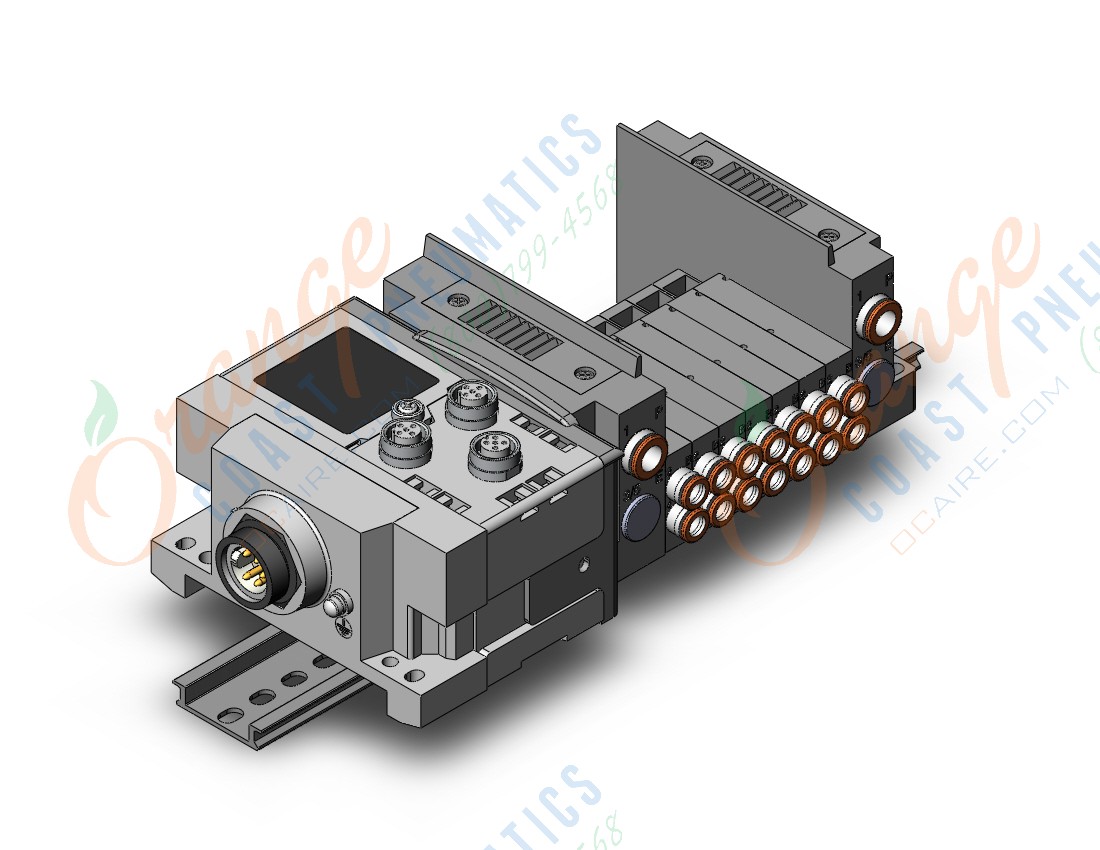 SMC SS5Y3-10S6EA5-07F-N7AA ss5y3 7 sta manifold base, 4/5 PORT SOLENOID VALVE