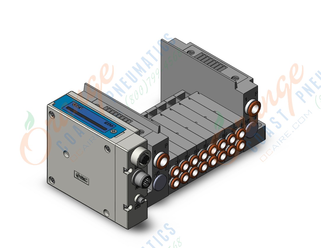 SMC SS5Y3-10SA3N-08BS-C6 ss5y3 8 sta manifold base, 4/5 PORT SOLENOID VALVE