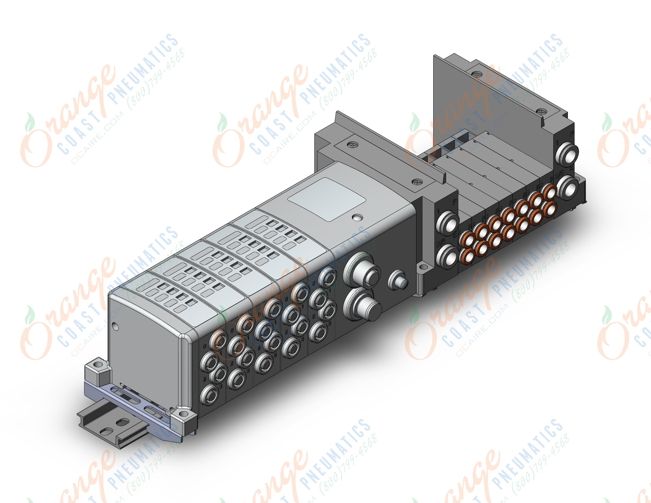 SMC SS5Y3-10SZE5C-07B-C6D ss5y3 7 sta manifold base, 4/5 PORT SOLENOID VALVE