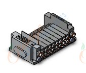 SMC SS5Y5-10S0-08BS-N7AA ss5y5 8 sta manifold base, 4/5 PORT SOLENOID VALVE