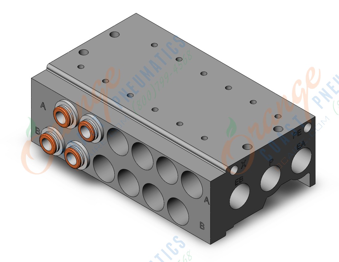 SMC SS5Y5-42-06-N7T-Q ss5y bar stock manifold, 4/5 PORT SOLENOID VALVE