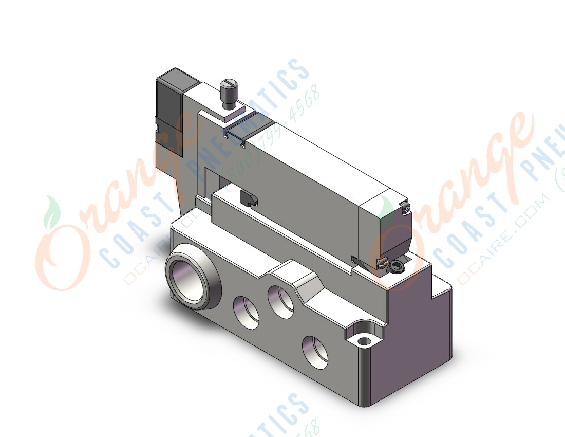 SMC VQ2101-5EC1-02 5 port plug in valve, 4/5 PORT SOLENOID VALVE