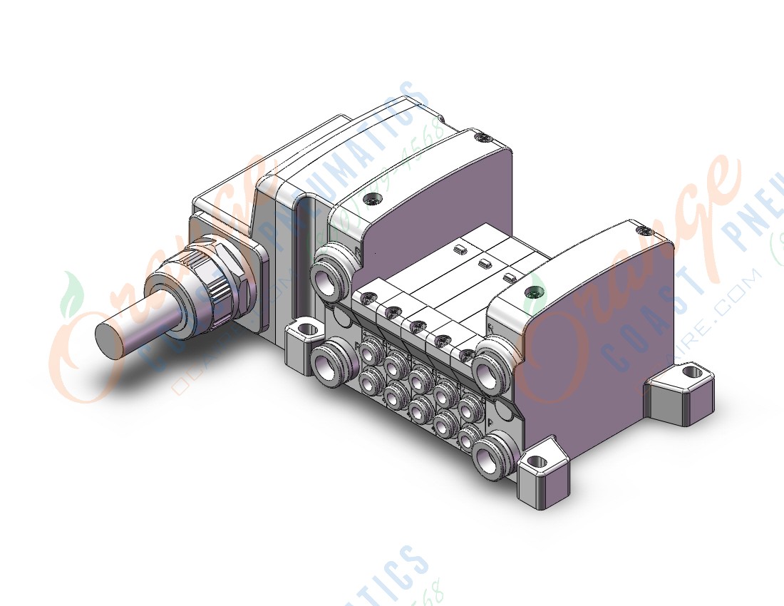 SMC VV5QC11-05C4LD0 vqc manifold, 4/5 PORT SOLENOID VALVE