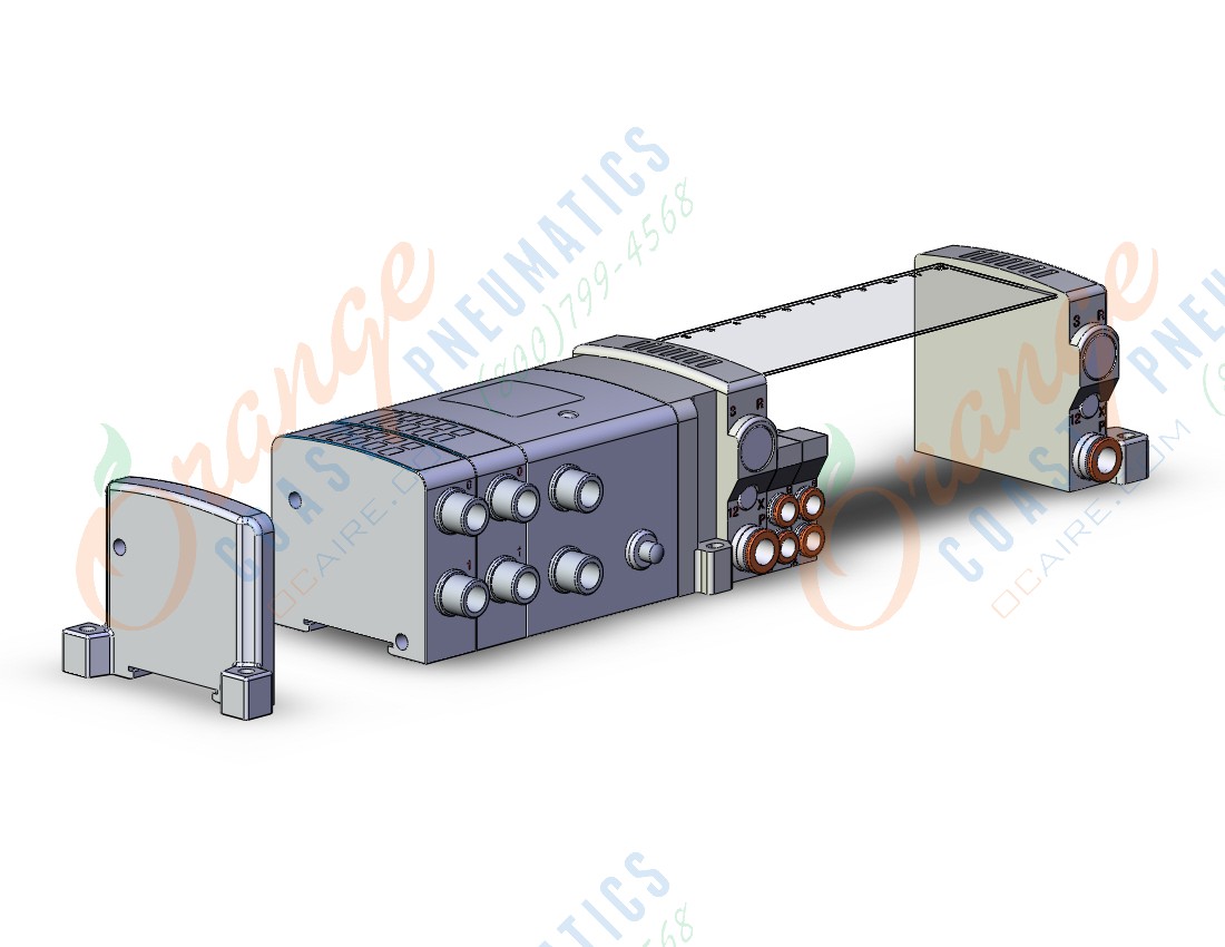 SMC VV5QC11-12C6SDQN52-BNS-X160US vqc manifold, 4/5 PORT SOLENOID VALVE