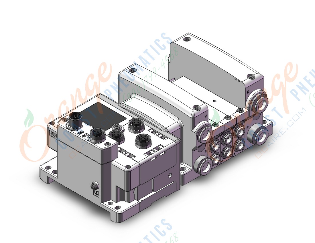 SMC VV5QC21-03C6SD6EA2 vqc manifold, 4/5 PORT SOLENOID VALVE