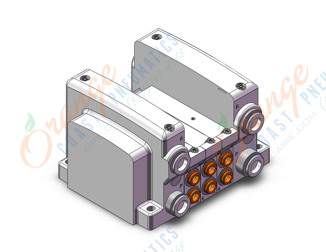 SMC VV5QC21-03N7SD60 vqc manifold, 4/5 PORT SOLENOID VALVE