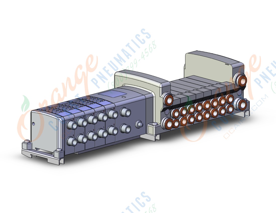 SMC VV5QC21-08C8SDYN52-D "manifold base assembly, 4/5 PORT SOLENOID VALVE