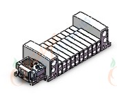 SMC VV5QC41-1003FSD6EA3 vqc manifold, 4/5 PORT SOLENOID VALVE
