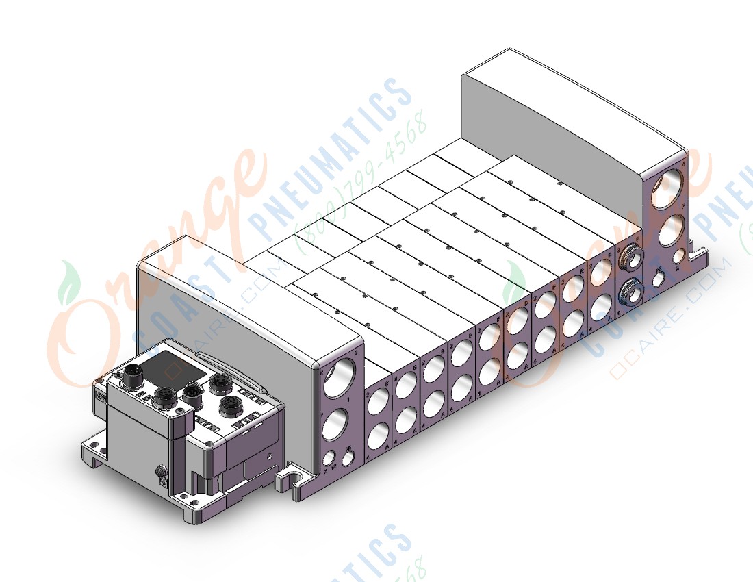 SMC VV5QC41-10C10SD6V2 vqc manifold, 4/5 PORT SOLENOID VALVE