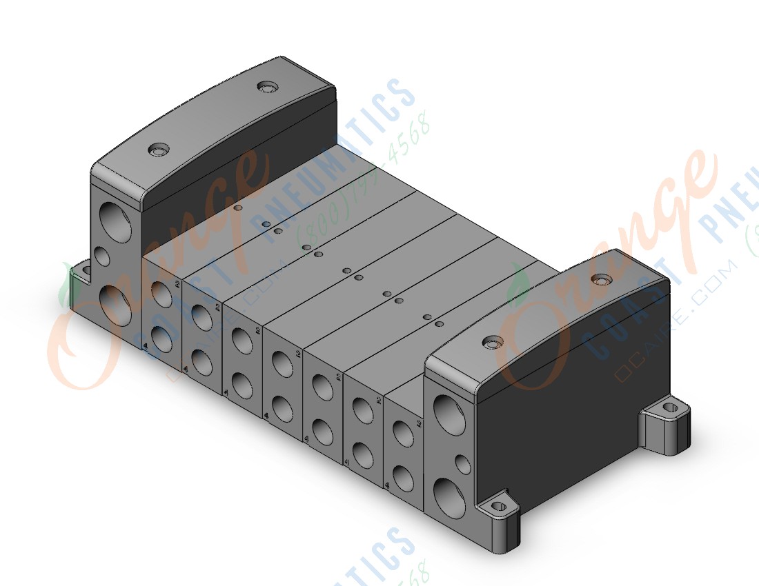 SMC VV8017-02T-SD0-W1 "manifold assy, 4/5 PORT SOLENOID VALVE