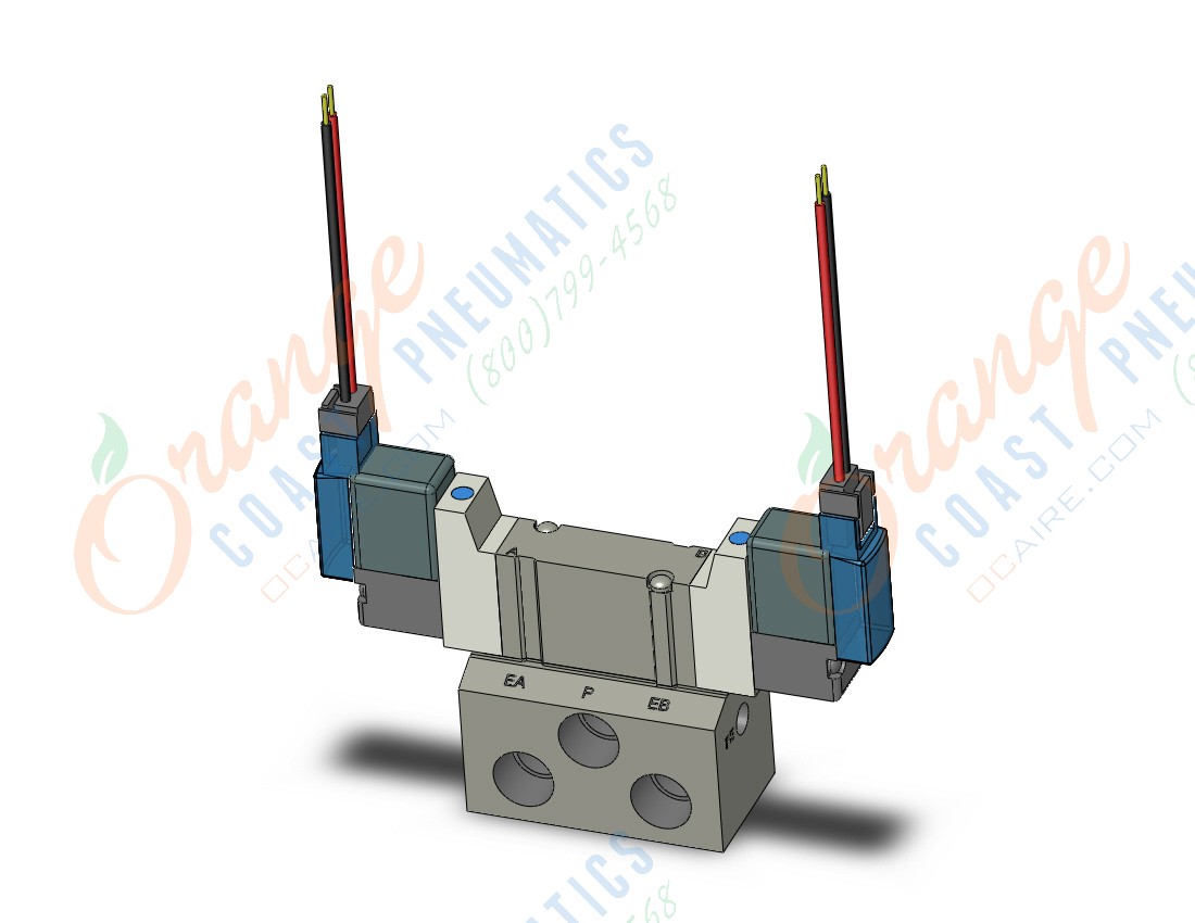 SMC SY3240-5MZ-01F valve, dbl sol, base mt (dc), 4/5 PORT SOLENOID ...