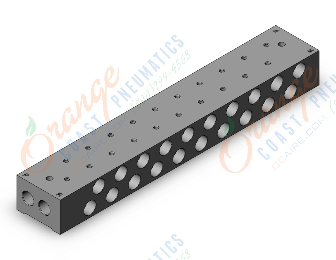 SMC VV5K3-42-10-01T manifold, extruded aluminum bar, 4/5 PORT SOLENOID VALVE