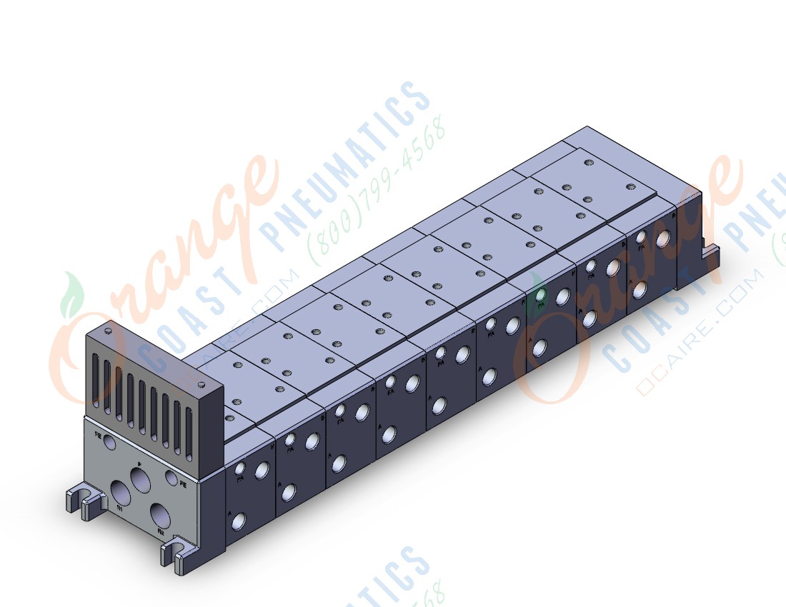 SMC VV719-02R-03DSB iso standard manifold, 4/5 PORT SOLENOID VALVE