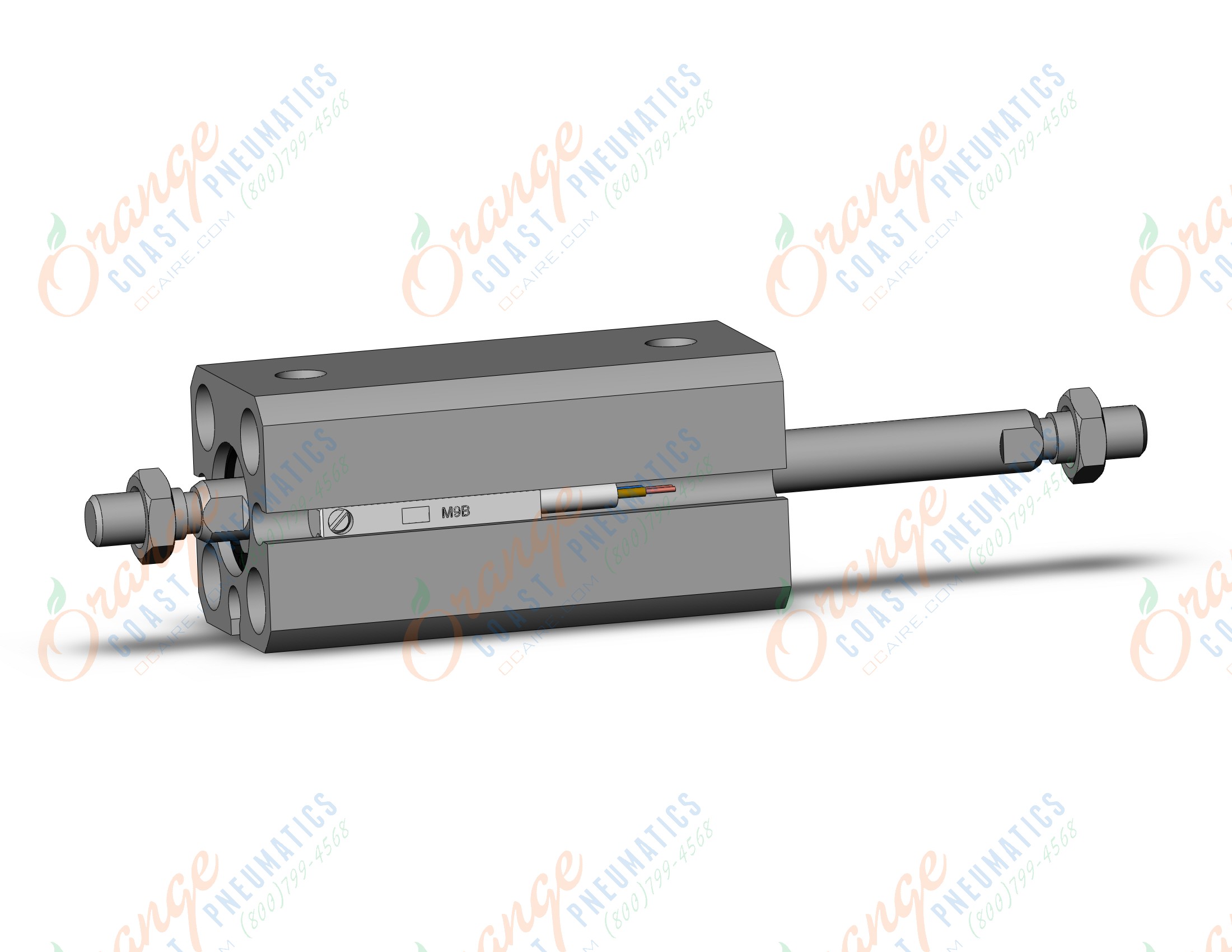 SMC CDQSWB12-25DM-M9BL cyl, compact, dbl rod, COMPACT CYLINDER