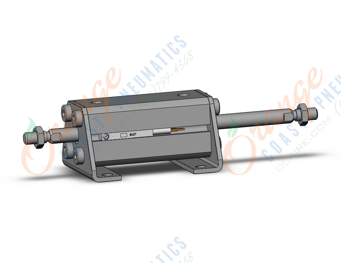 SMC CDQSWL12-25DM-M9PLS cyl, compact, dbl rod, COMPACT CYLINDER