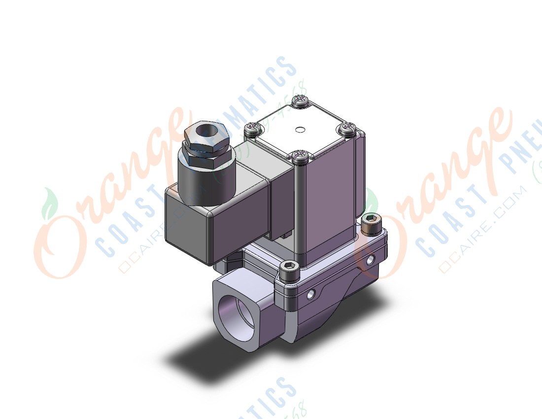 SMC VXZ242GLB pilot op 2 port solenoid valve, (n.c.), 2 PORT VALVE