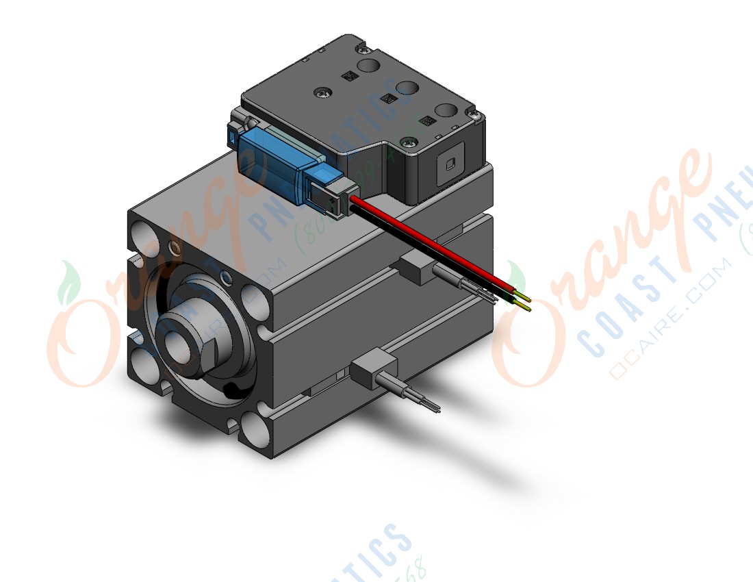 SMC CVQB32-35-M9NWV-5MU compact cylinder with solenoid valve, COMPACT CYLINDER W/VALVE