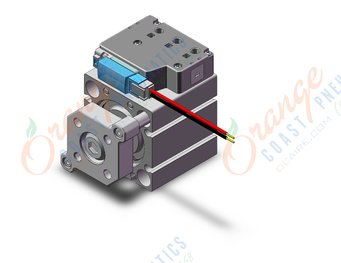 SMC CVQM32-10-5MU compact cylinder with solenoid valve, COMPACT CYLINDER W/VALVE