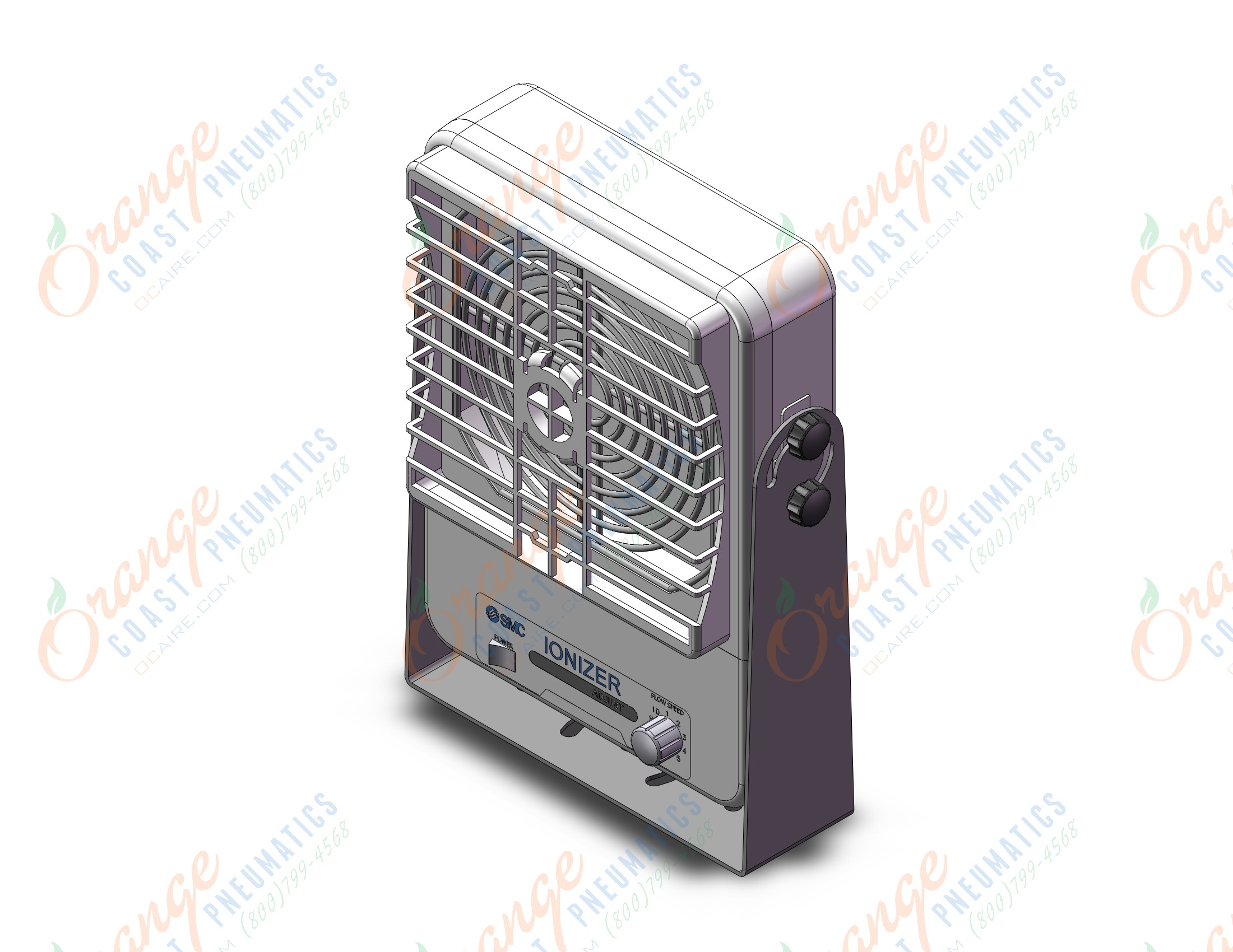 SMC IZF31-P-BW fan type ionizer (4.4 cubic meters/min), IONIZER, FAN TYPE