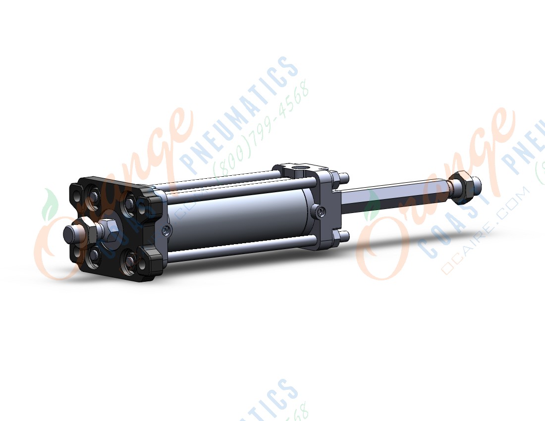 SMC CA2KWF40-100 air cylinder, double rod, non-rotating, TIE ROD CYLINDER