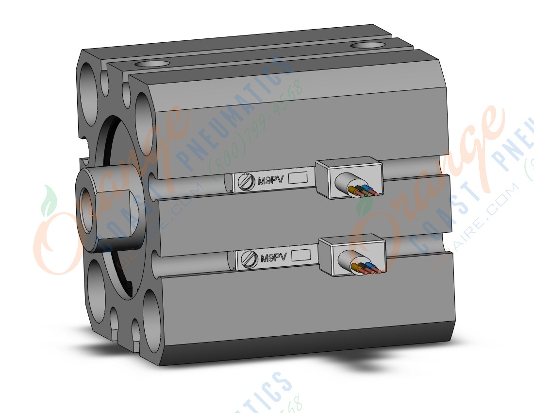 SMC CDQSB25-10DC-M9PVL cylinder, compact, COMPACT CYLINDER