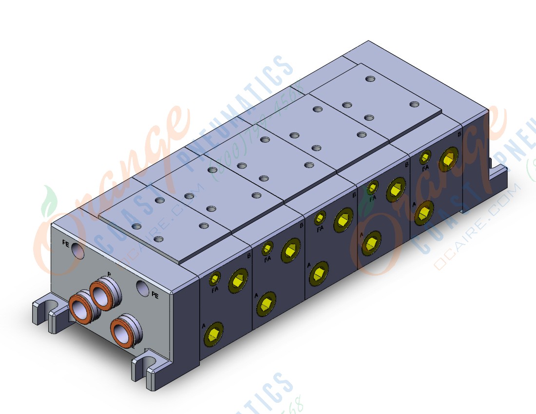 SMC VV715-C6L-C12B iso standard manifold, 4/5 PORT SOLENOID VALVE