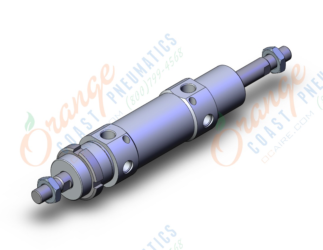 SMC CD76WE32-25C-B cylinder, air, double rod, ISO ROUND BODY CYLINDER, C75, C76
