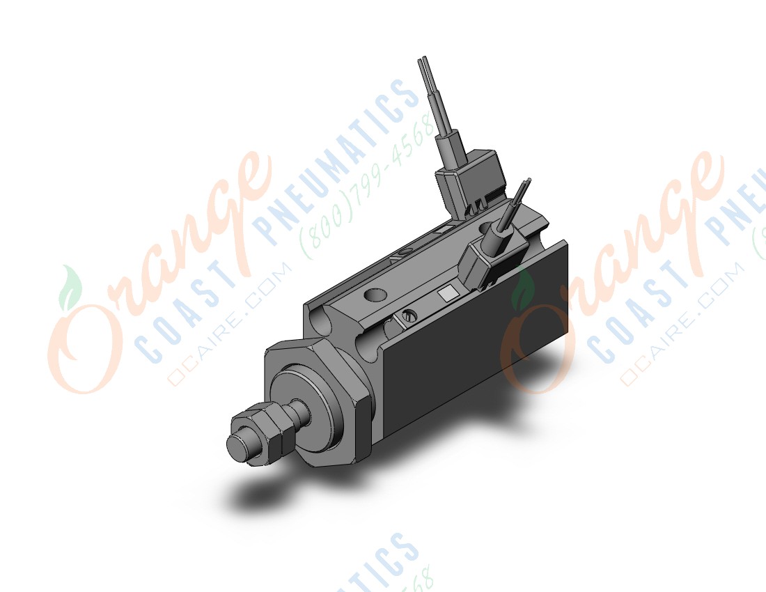 SMC CDJP2B10-10D-M9BVL pin cylinder, double acting, sgl rod, ROUND BODY CYLINDER