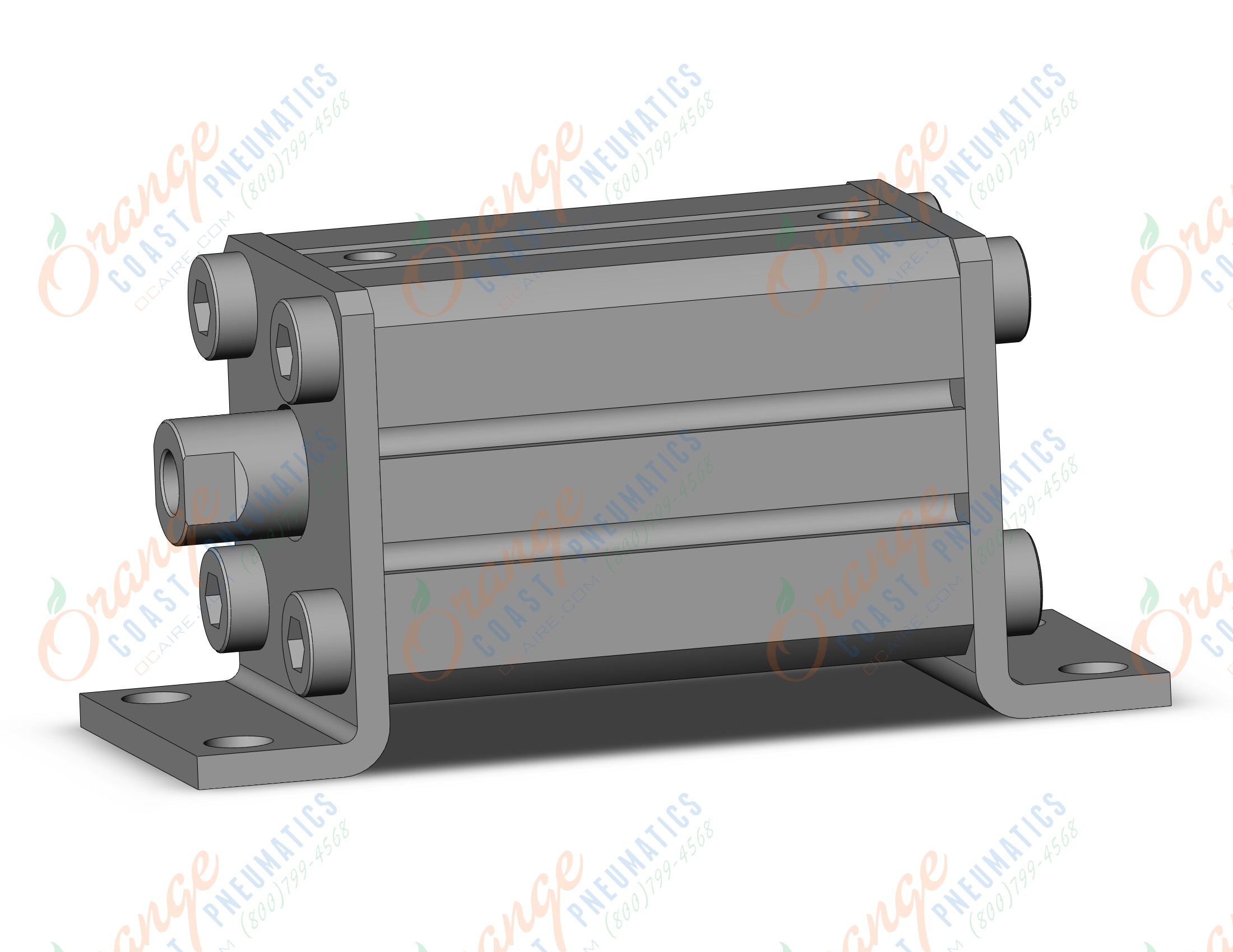 SMC CDQSLC25-25D cyl, dbl act, anti-lateral,a/s, COMPACT CYLINDER