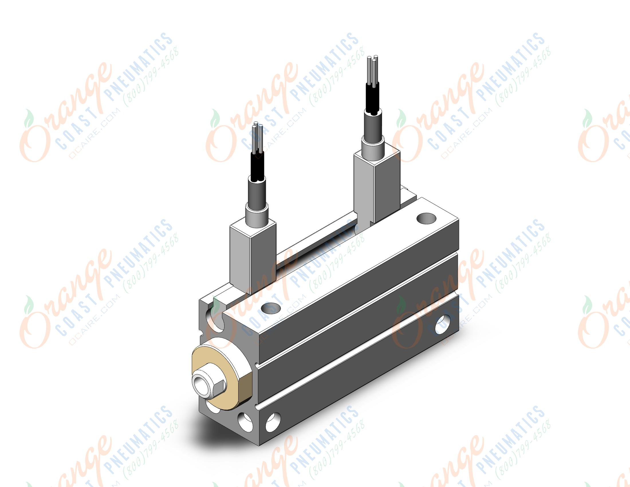 SMC CDUJB8-25D-F8BL cyl, free mount, dbl acting, COMPACT CYLINDER