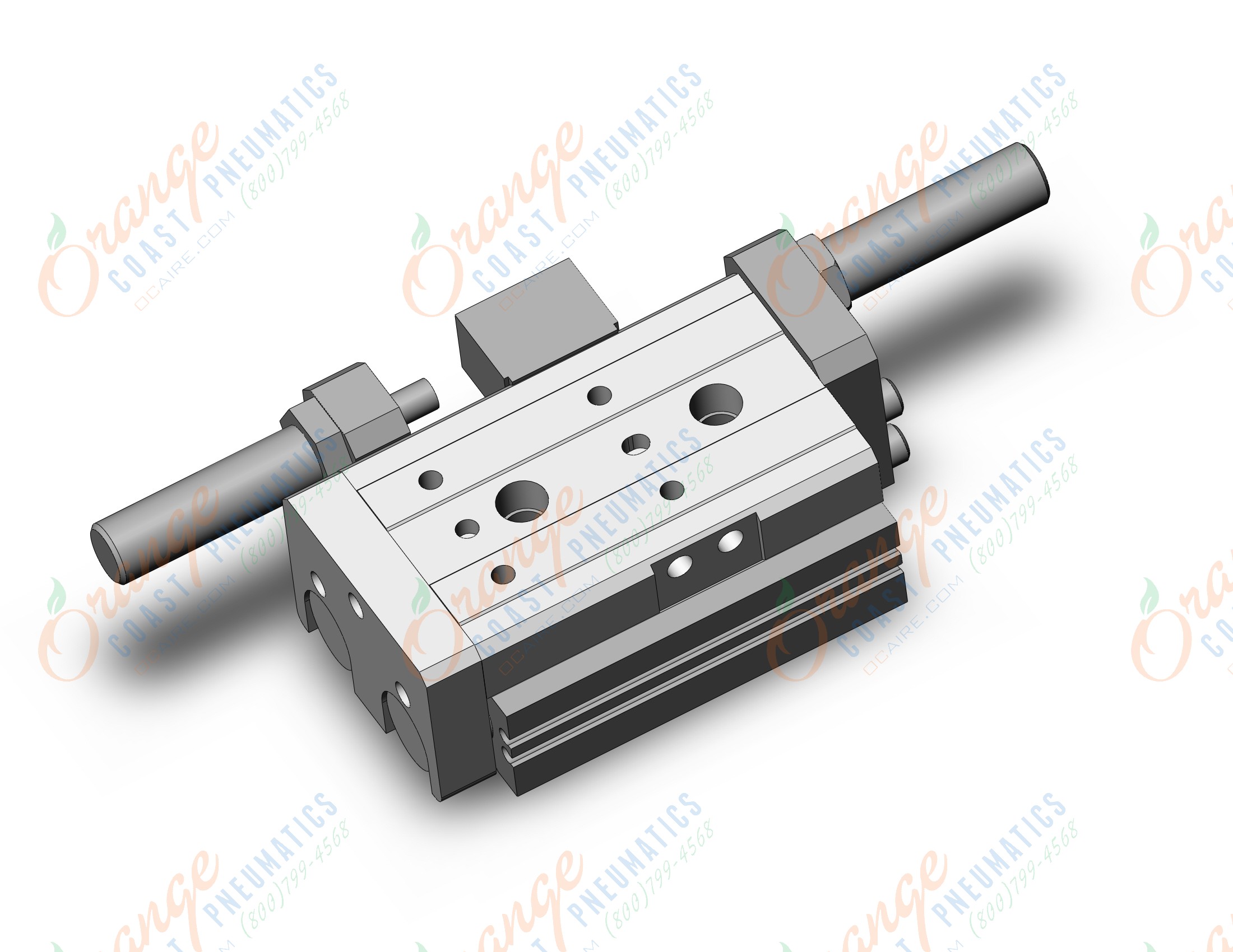 SMC MXQR20-20J cyl, air slide table, reversible type, GUIDED CYLINDER