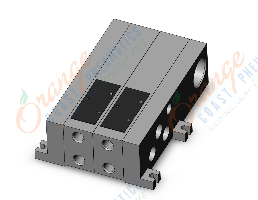 SMC VV5FS2-01T-021-01N mfld, vfs2000 w/terminal block, 4/5 PORT SOLENOID VALVE