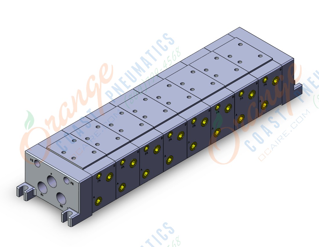 SMC VV718-02LT-03BT iso standard manifold, 4/5 PORT SOLENOID VALVE
