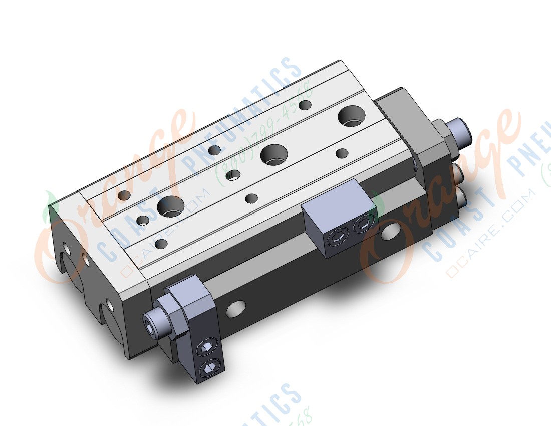 SMC MXQR20TNL-50A cyl, air slide table, reversible type, GUIDED CYLINDER