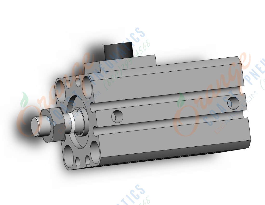 SMC CDBQ2B20-10DCM-RN cyl, compact, locking, sw capable, COMPACT CYLINDER