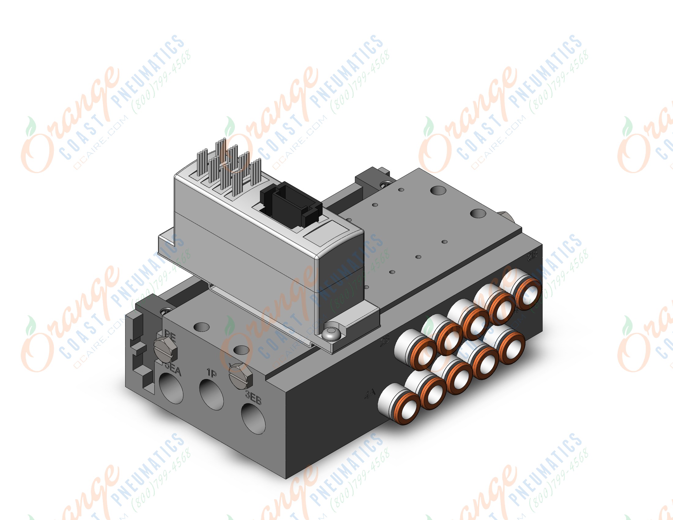SMC SS5Y3-50S5-05D-C6 plug-in metal base, 4/5 PORT SOLENOID VALVE