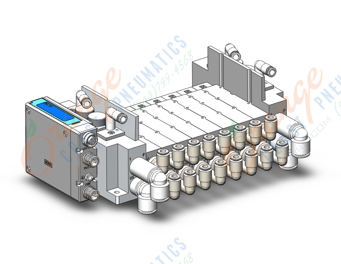 SMC SS5Y7-10SVA-08BR-B6 ss5y7 8 sta manifold base, 4/5 PORT SOLENOID VALVE