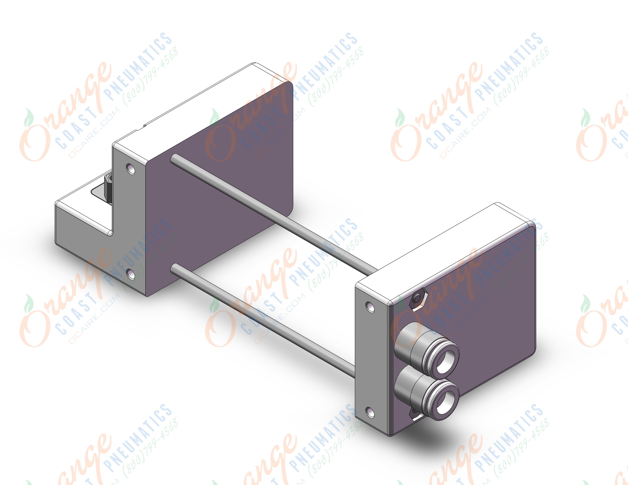 SMC VV100-10FAD1-07U2-C6 manifold, plug-in, 3 PORT SOLENOID VALVE