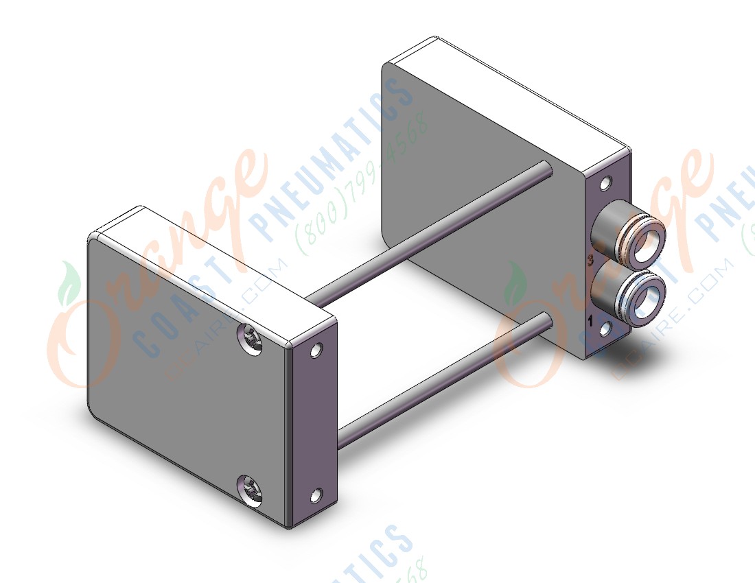 SMC VV100-10-06U1-C6F1 manifold, non plug-in, 3 PORT SOLENOID VALVE