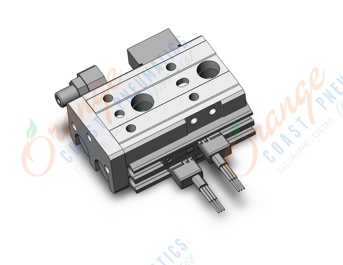 SMC MXQR6-10CS-M9NWVL cyl, air slide table, reversible, asw, GUIDED CYLINDER