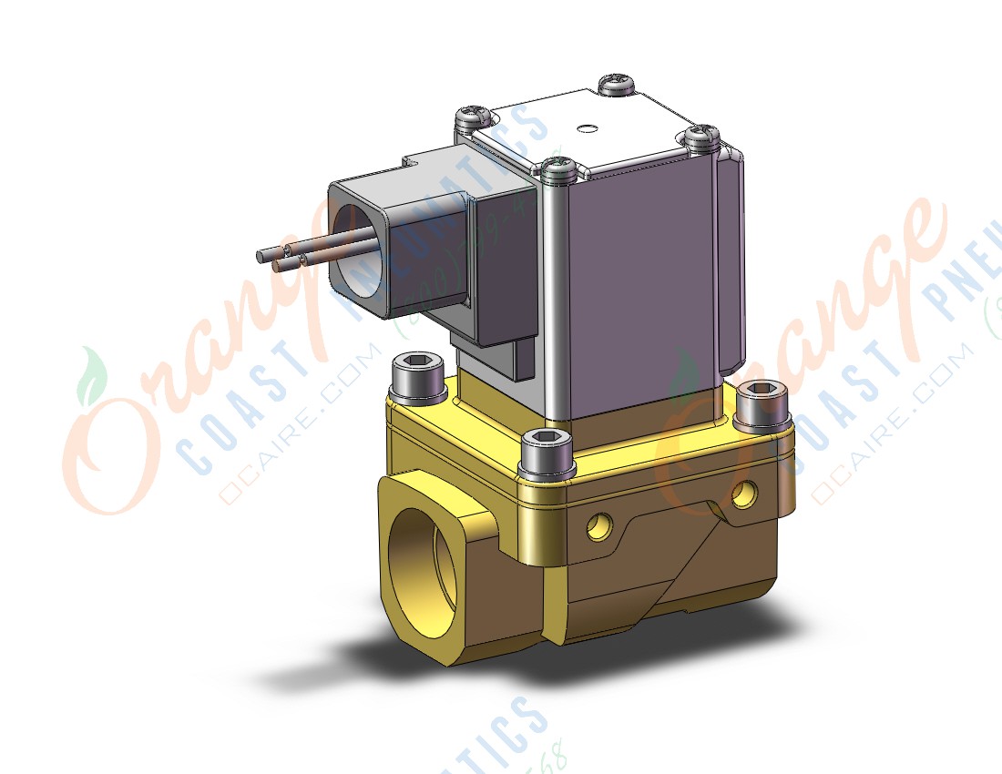 SMC VXZ250HT pilot op 2 port solenoid valve, (n.c.), 2 PORT VALVE