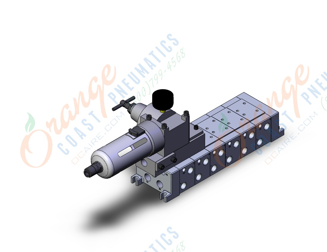 SMC VV716-03R-F03D iso standard manifold, 4/5 PORT SOLENOID VALVE