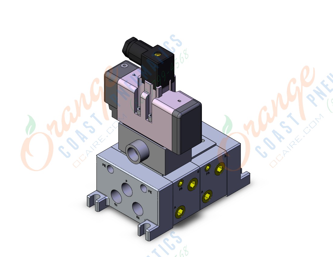 SMC VV712-03YT-E03DT3 iso standard manifold, 4/5 PORT SOLENOID VALVE