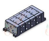 SMC VV714-02RT-02BT iso standard manifold, 4/5 PORT SOLENOID VALVE