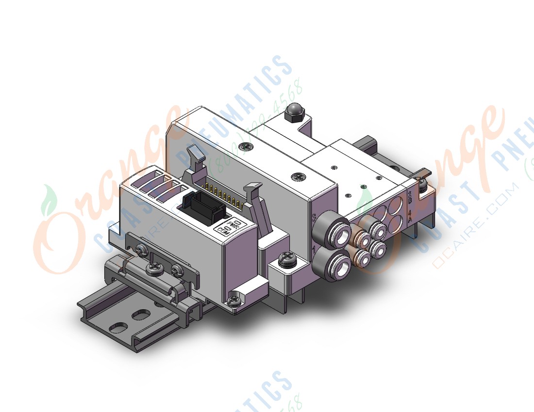 SMC SS0751-04C3C6SBN slim compact bar base, 3 PORT SOLENOID VALVE