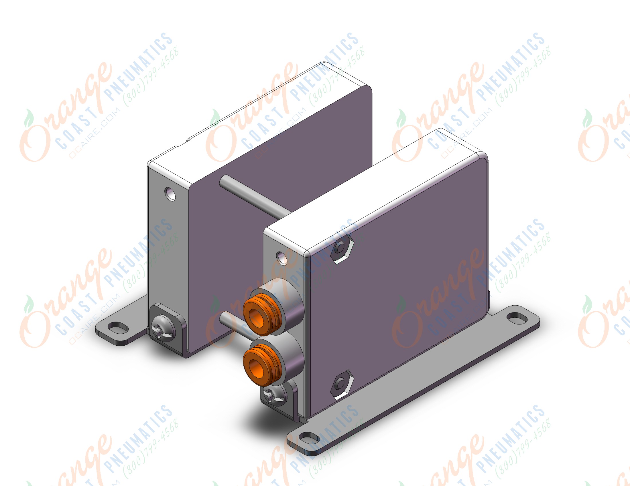 SMC VV100-10FAD2-02U1-N3F1 manifold, plug-in, 3 PORT SOLENOID VALVE